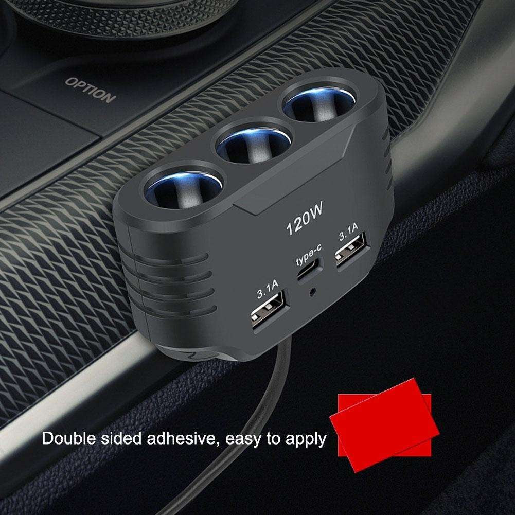 120W Car Charger Splitter